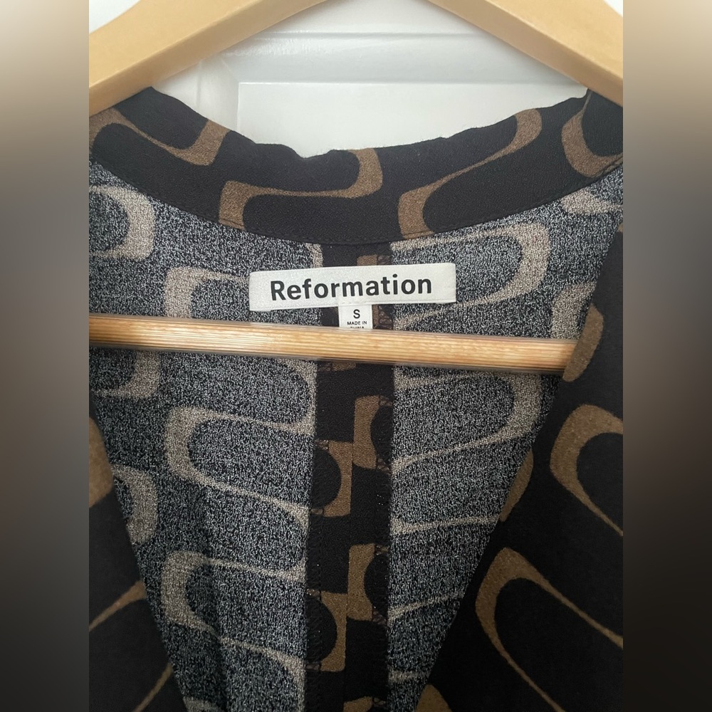 Reformation Danika Dress in Linguini Print - Picture 4 of 6